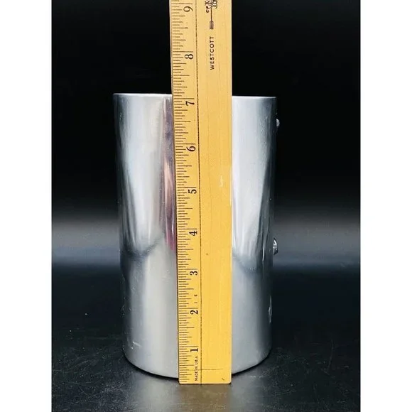 Mariposa Golf Themed 7” Wine Bottle Chiller Holder Polished Aluminum - Picture 5 of 10